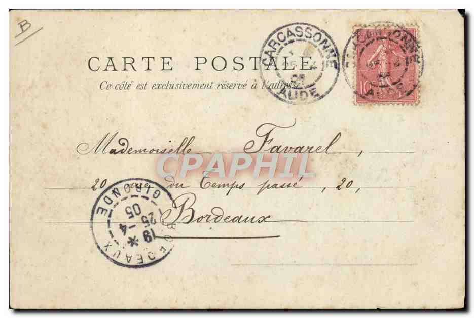 CPA Folklore Hautes Pyrenees Costume du pays  — Verso