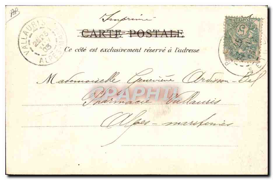 Les Souverains d'Italie à Paris — Avenue de l'Opéra — Paris, 21 novembre 1903 — Achterkant