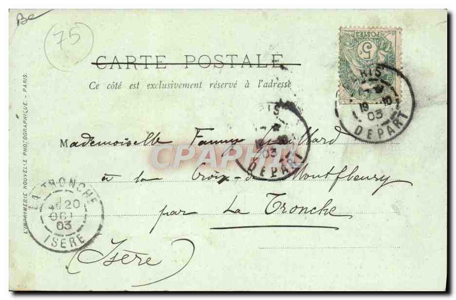 Le Roi et la Reine d'Italie à Paris (14-18 Oct. 1903) — LL. — L191003 — Achterkant
