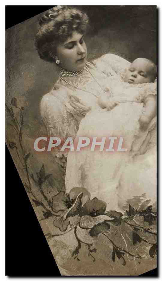 Femme tenant un bébé — illustration — éditeur non visible