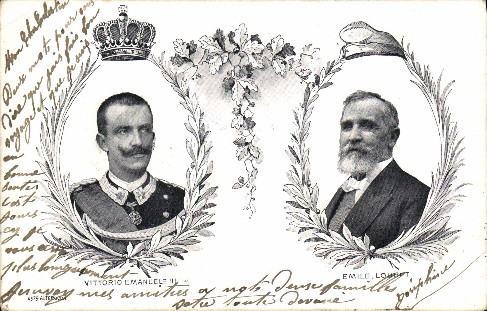 Vittorio Emanuele III et Émile Loupelt — Éditeur Alterboch, n° 4579