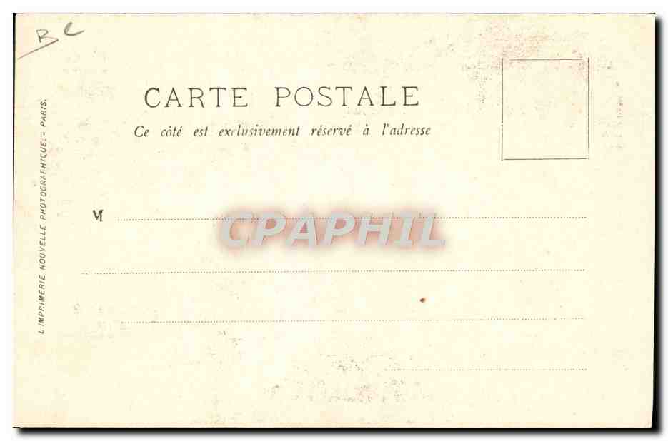 Arrivée du Roi et de la Reine d'Italie à Paris — LL. MMC. — L'Imprimerie Nouvelle Photographique — Verso