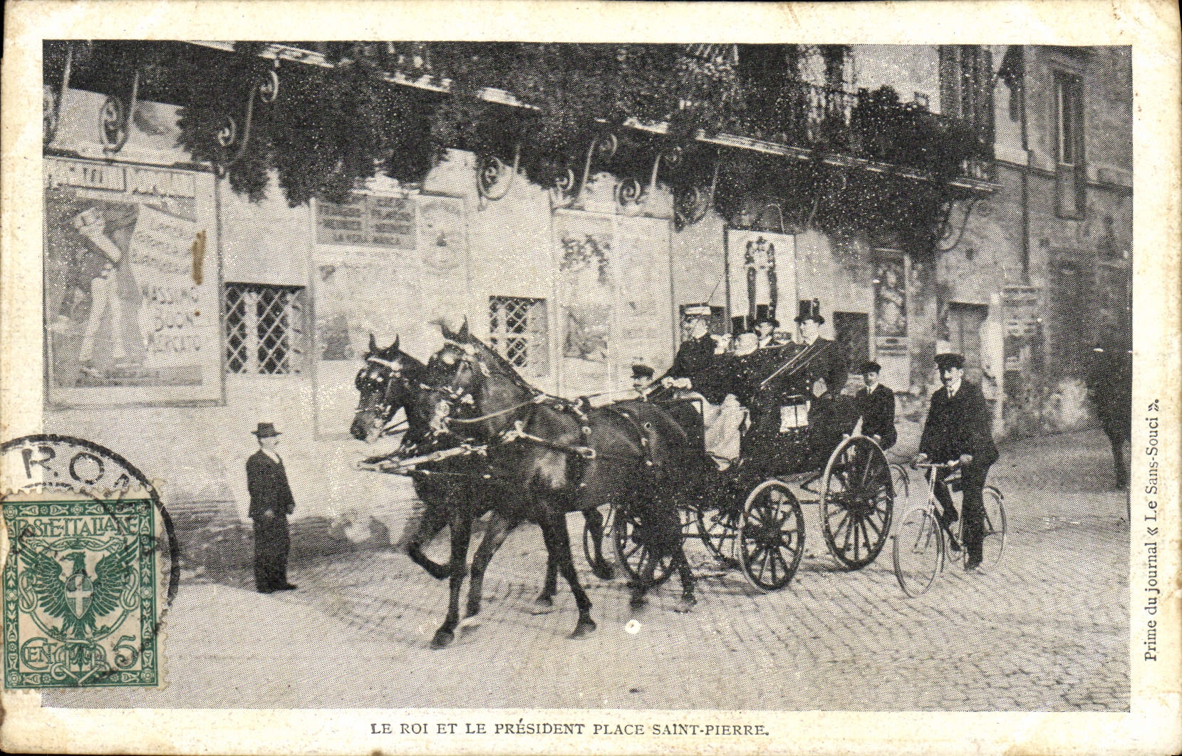 Le Roi et le Président Place Saint-Pierre — Prime du Journal Le Sans-Souci n°2