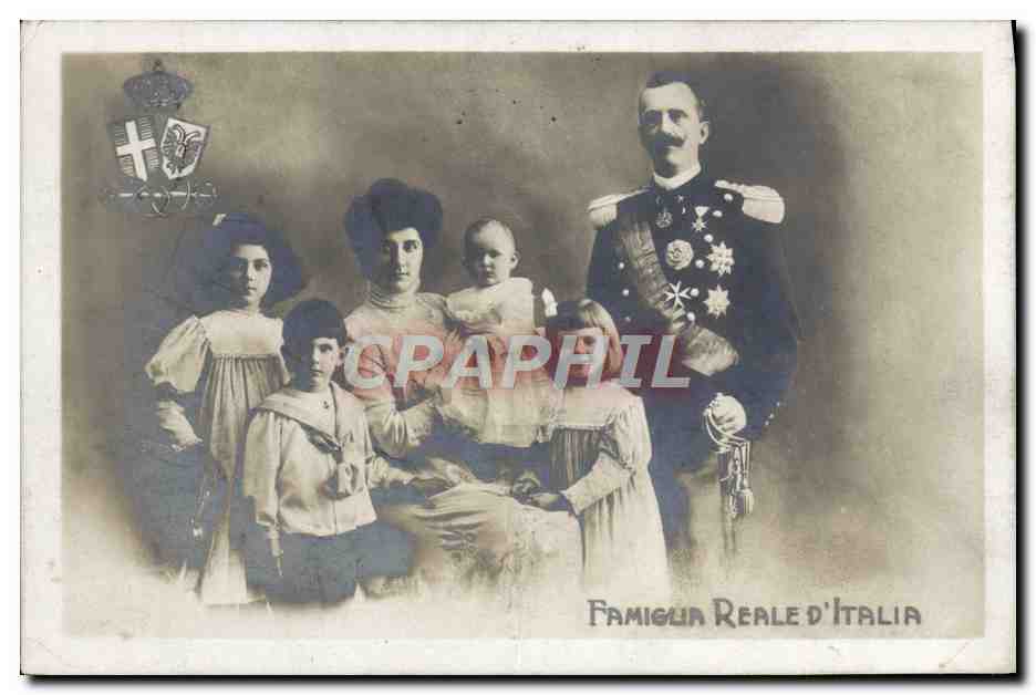 Famiglia Reale d'Italia — photographie officielle — éditeur inconnu