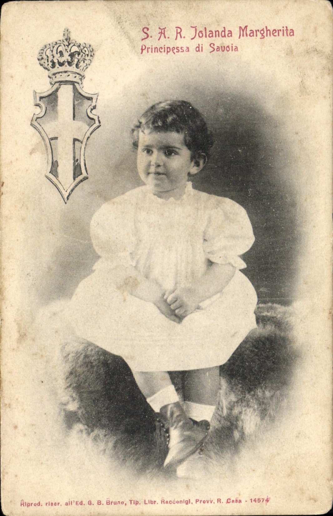 S.A.R. Jolanda Margherita Principessa di Savoia — Éd. G. Bruno, Tip. Libr. Racconigi, Prov. R. Casa - 14574