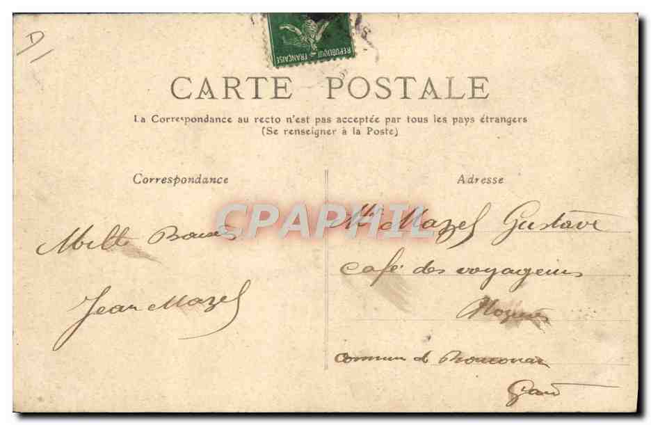 Herr Fallières, Präsident der Republik in Loupillon — Spaziergang durch seine Weinberge — Toja, Foto-Verlag, Nérac — Rückseite
