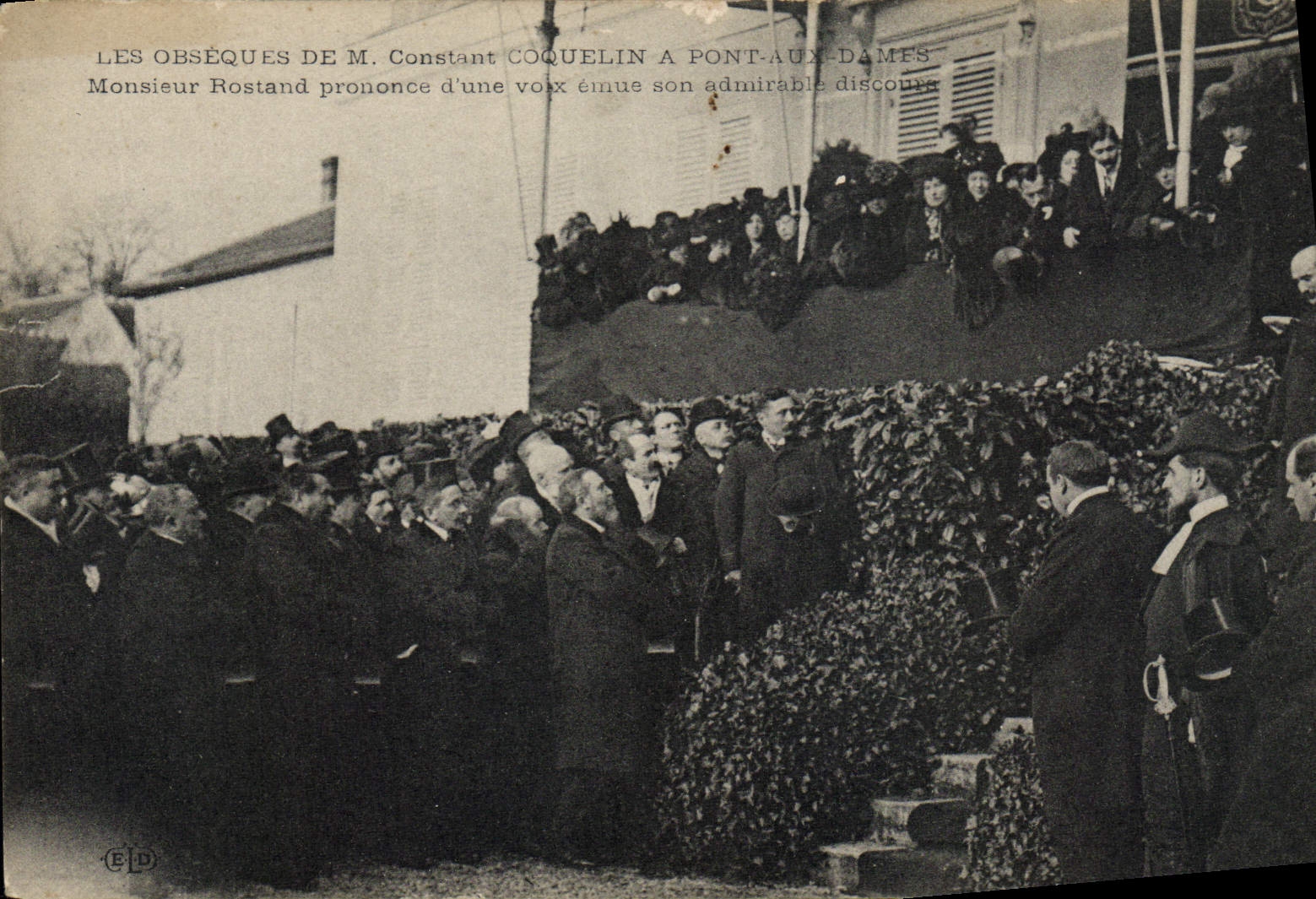 Die Trauerfeier von Herrn Constant Coquelin in Pont-aux-Dames — Verlag E.P.D.