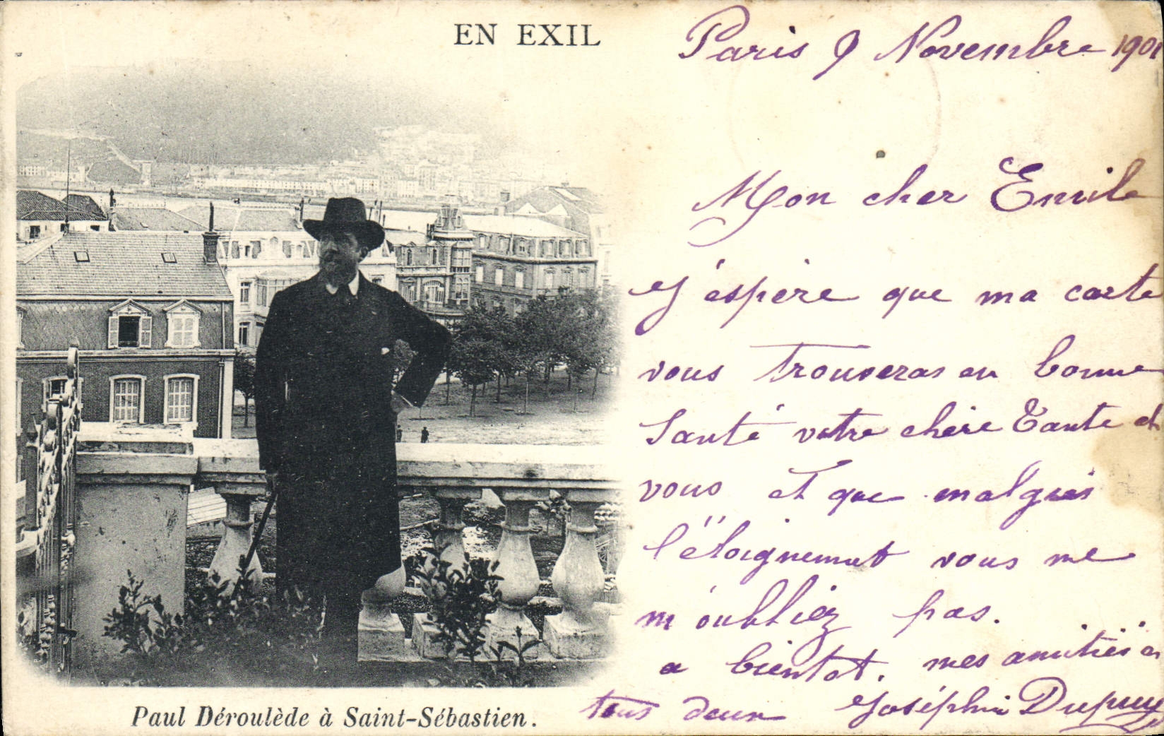 Paul Déroulède in Saint-Sébastien — In Exil — Paul Déroulède in Saint-Sébastien.