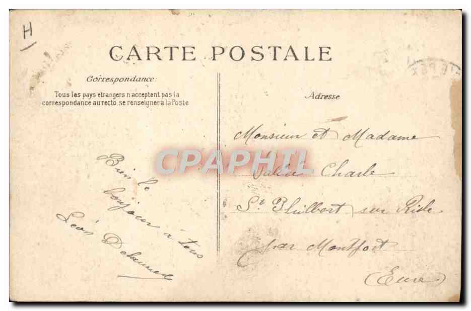 AY — Haus Ayala — Büro des Kellermeisters in Brand — Revolution in der Champagne — 12. April 1911 — Rückseite