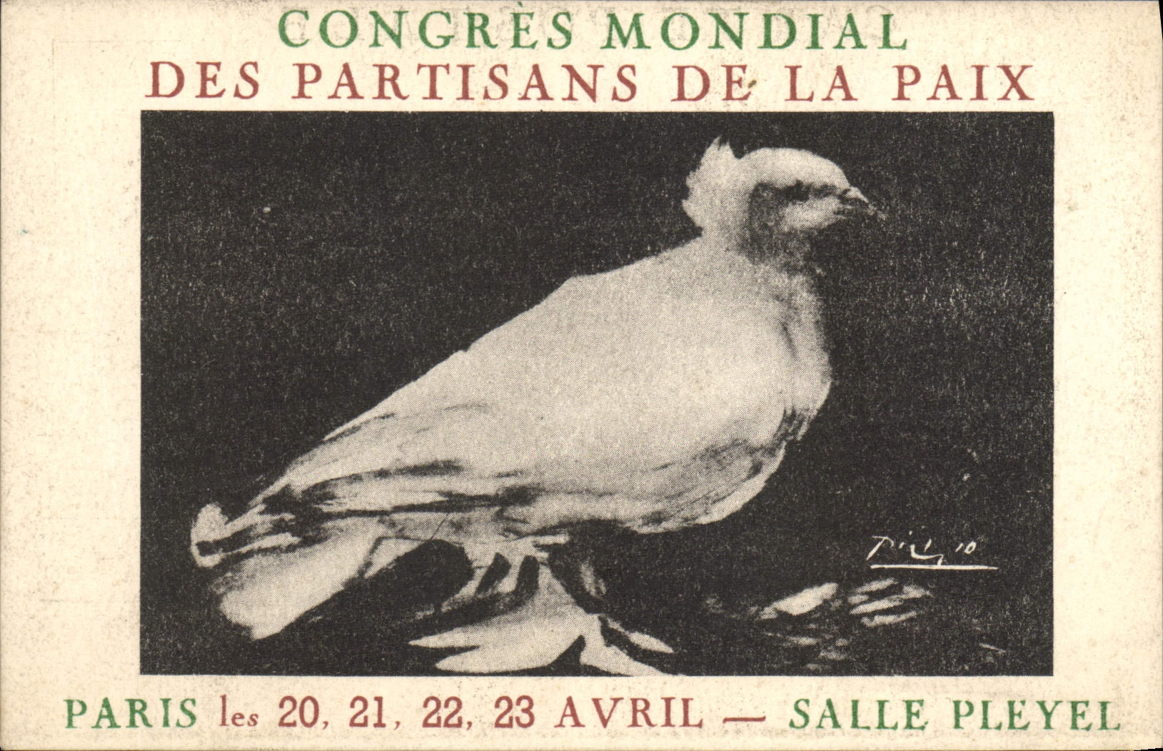 Weltkongress der Friedensfreunde — Paris, 20.–23. April — Salle Pleyel