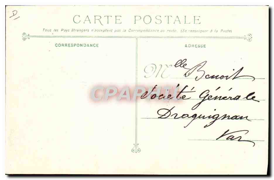 Der Ensign ULLMO verlässt die Seefestung und geht zur Hinrichtungsparade — Phototypie Marie-Bar, Toulon — Rückseite
