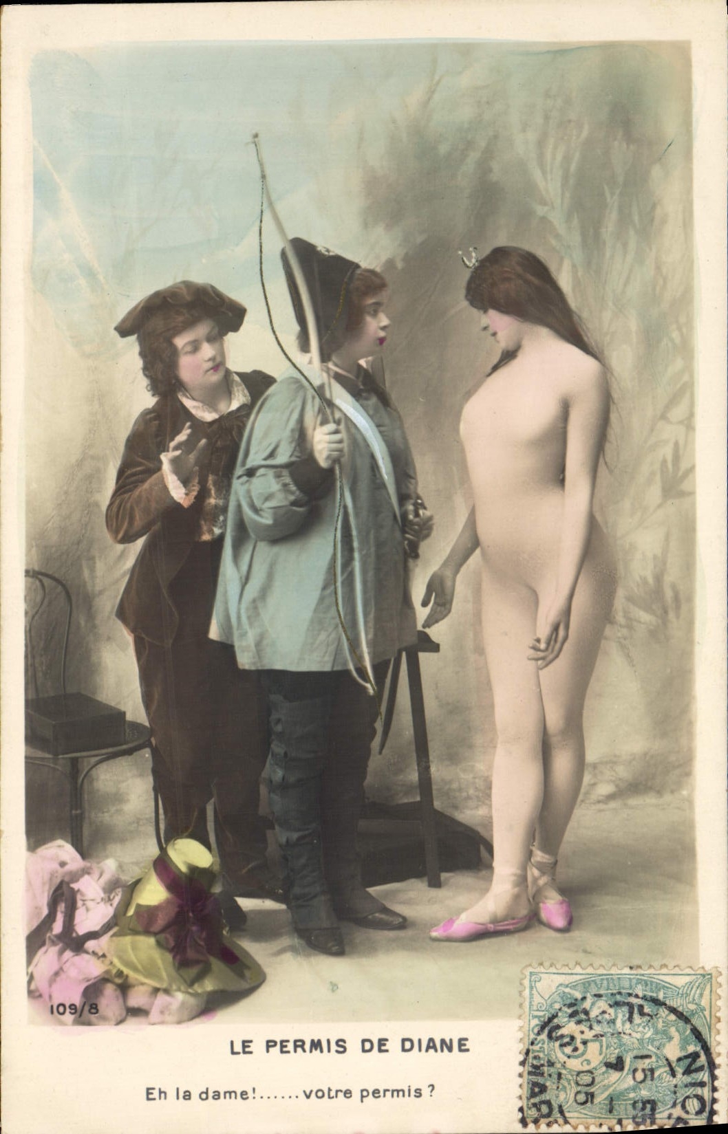 Le permis de Diane — scène de chasse — série 109/8 — éditeur anonyme