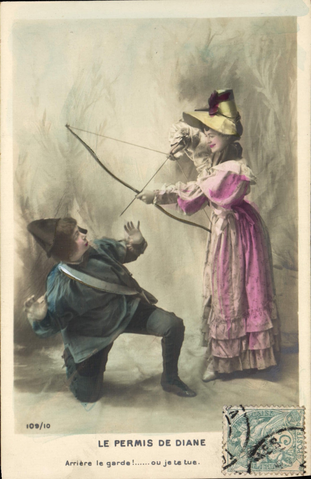 Le Permís de Diane — scène de chasse — éditeur Parisienne, n° 109/10