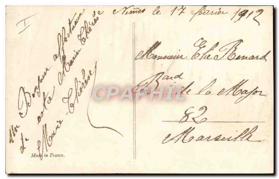 CPA Fantaisie Arc Fleche Femme Enfant Ange — Rückseite