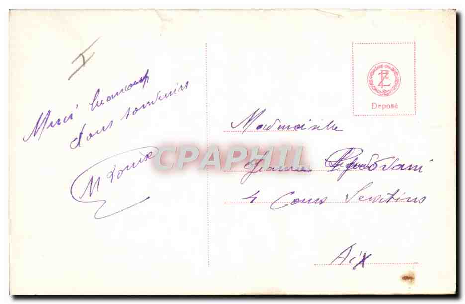 CPA Fantaisie Arc Fleche Cigogne Enfant — Rückseite
