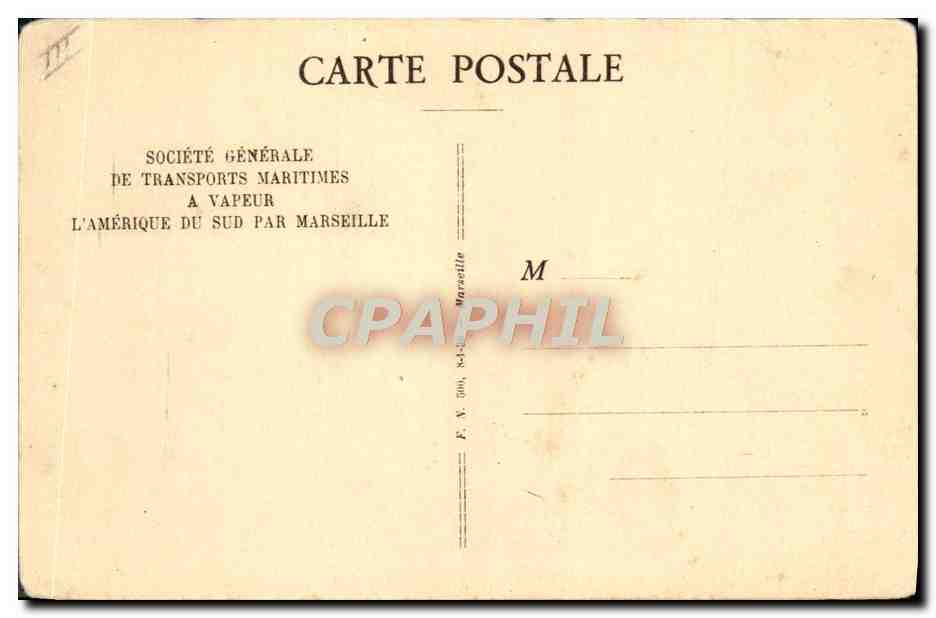 Paquebot "CAMPANA" — S.G.T.M. — Société Générale de Transports Maritimes — Verso