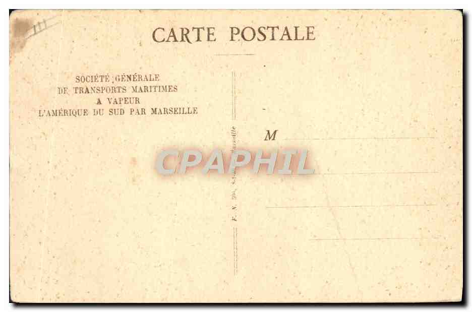 Paquebot "Campana" — S.C.T.M. — Société Générale de Transports Maritimes à Vapeur — Verso