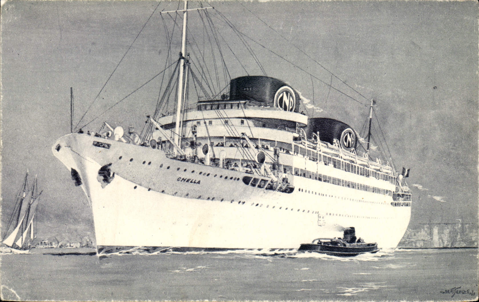 Cruiser CHIELLA — Compagnie de Navigation Paquet — Exposition Internationale de Paris 1937