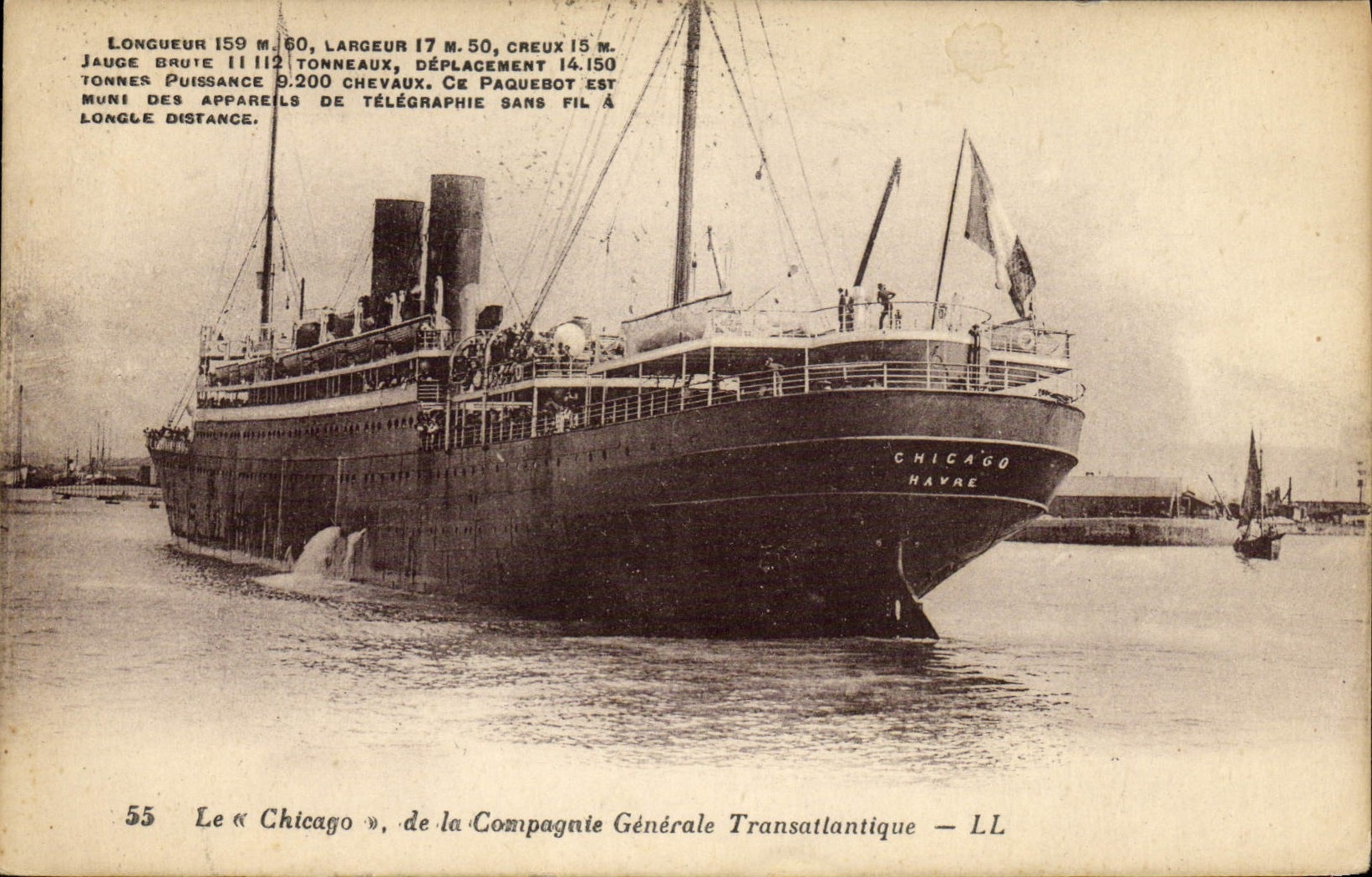 Le « Chicago », de la Compagnie Générale Transatlantique — LL 55