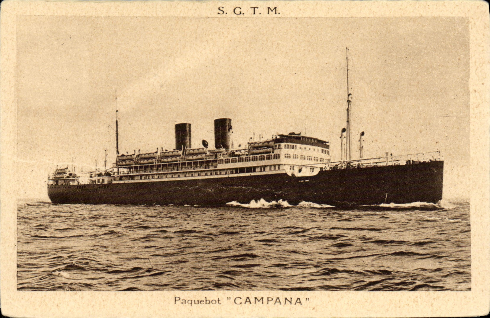 CPA Bateau SGTM Paquebot Campana