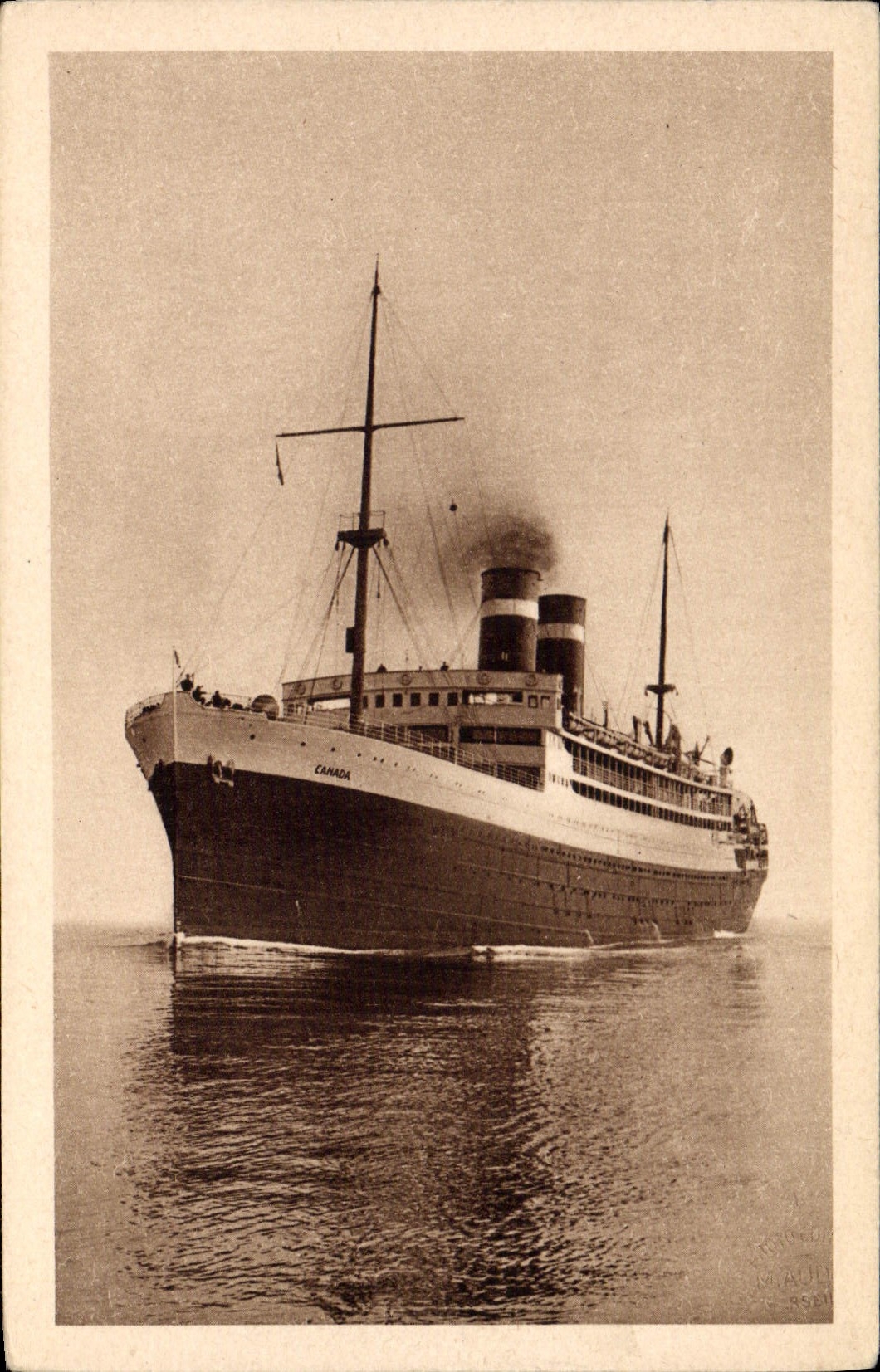 Paquebot « Canada » — Compagnie Générale de Navigation, Cyp. Fabre — éditeur R. Aud, n° R561 - Recto