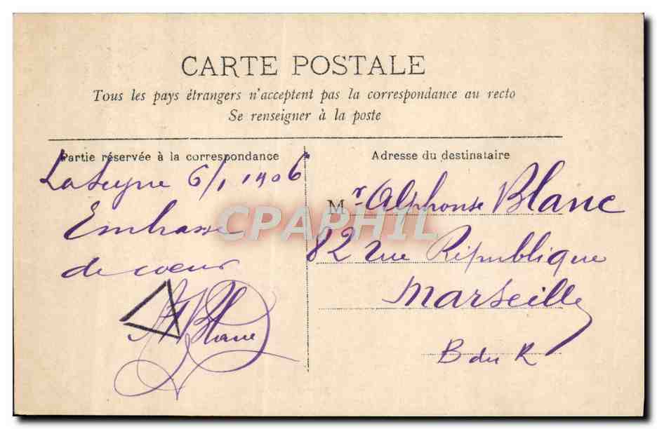 CPA Fantaisie Enfant — Rückseite