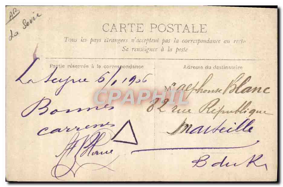 CPA Fantaisie Enfant — Rückseite