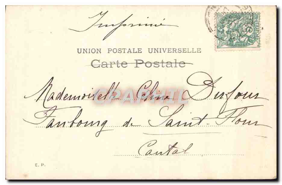 CPA Fantaisie L'adoption Enfant  — Rückseite