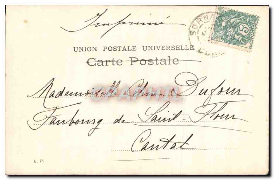 CPA Fantaisie L'adoption Enfant  — Rückseite