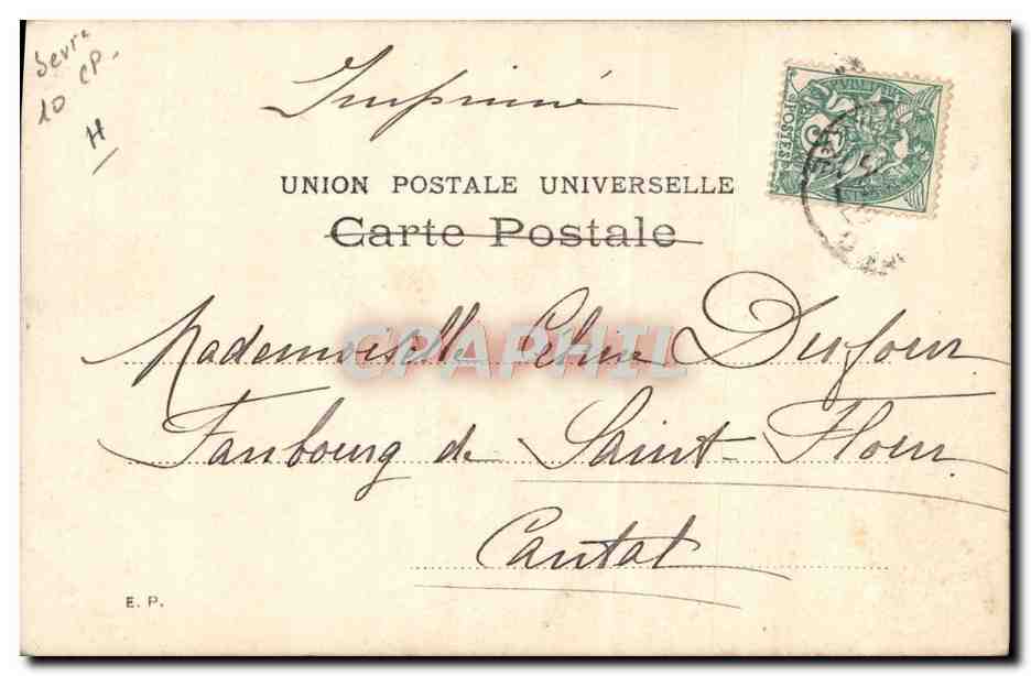 CPA Fantaisie L'adoption Enfant  — Rückseite
