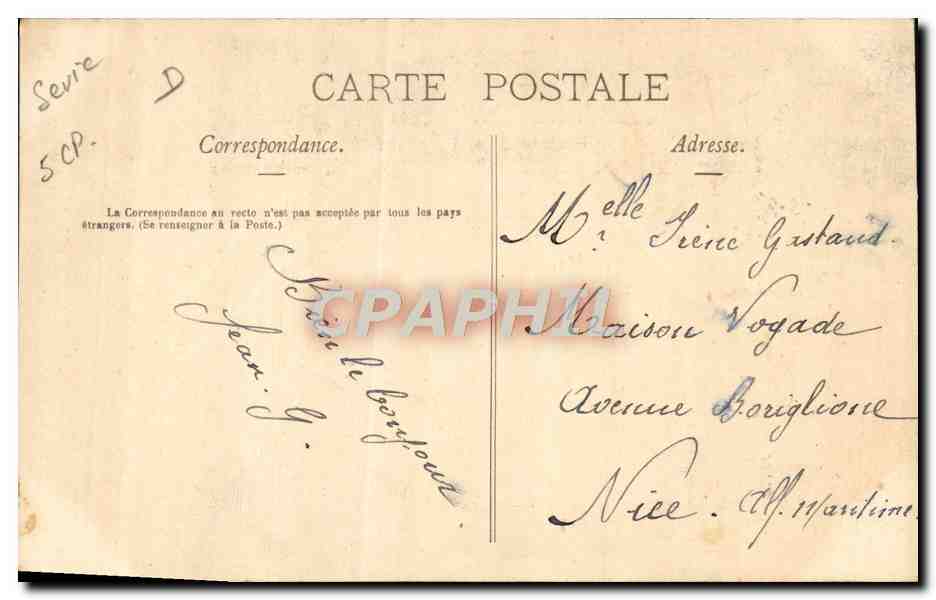 CPA Fantaisie Femme Chez le grand couturier  — Verso