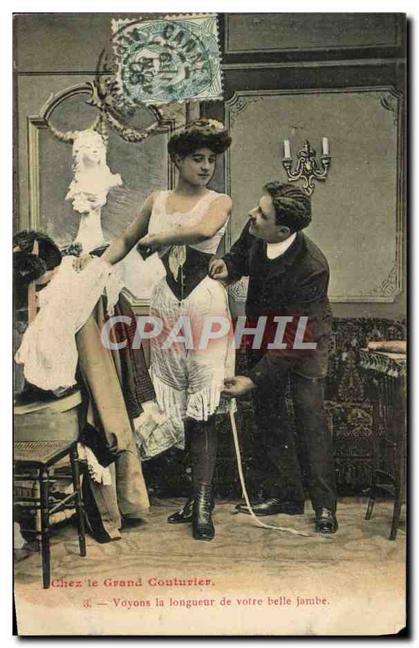 Chez le Grand Couturier — Voyons la longueur de votre belle jambe — éditeur non visible, n° de série 3