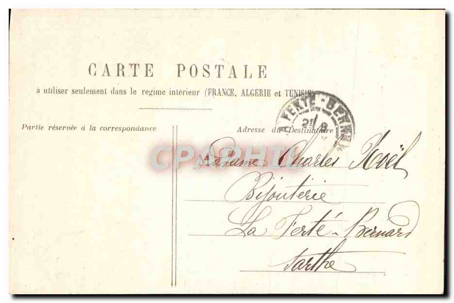 CPA Fantaisie Les deux pages Theobald et Gaston Hotel du Chariot d'or  — Verso
