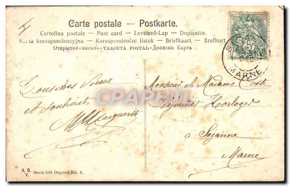 CPA Fantaisie Illustrateur Femme — Rückseite