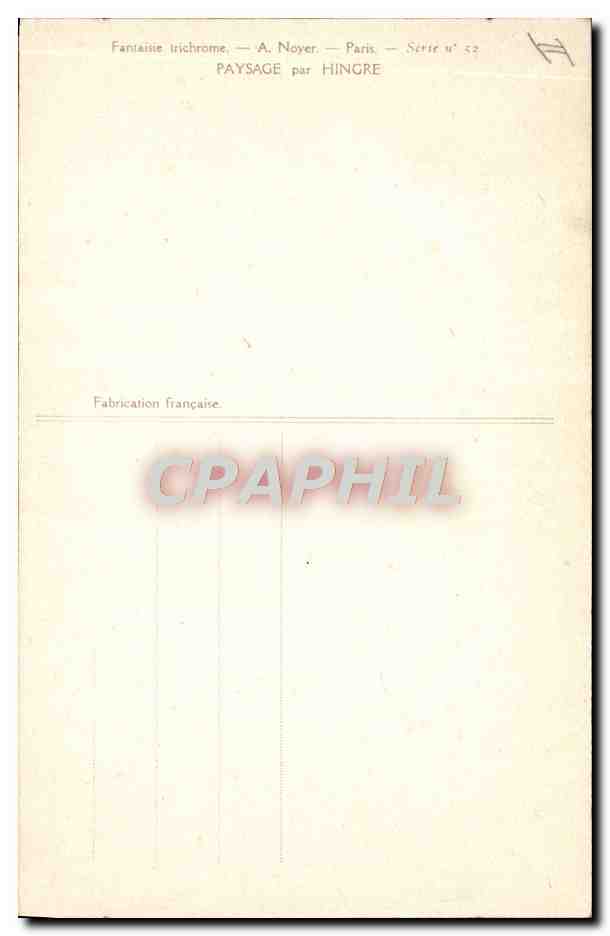 CPA Fantaisie Illustrateur Paysage par Hingre — Rückseite