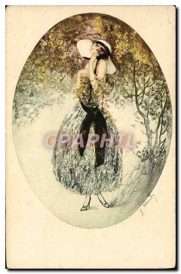 CPA Fantaisie Illustrateur Femme