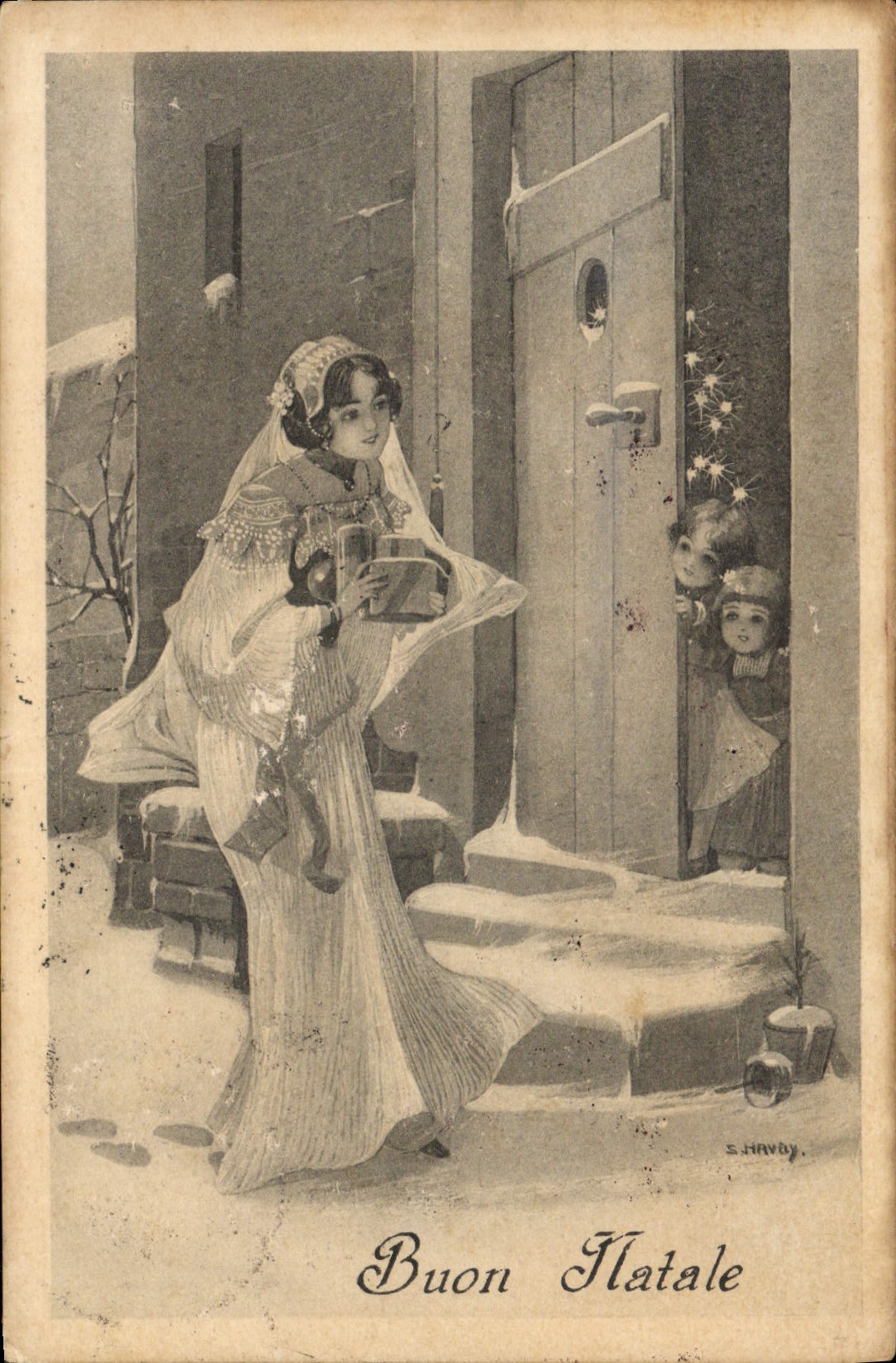 CPA Fantaisie Illustrateur Femme 
