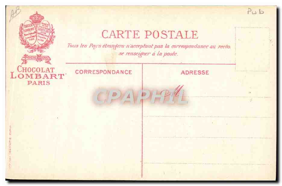 Serving tea — Chocolat Lombart — Harald P. — Verso
