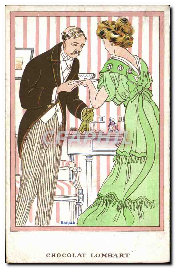 CPA Fantaisie Illustrateur Harald chocolat Lombard