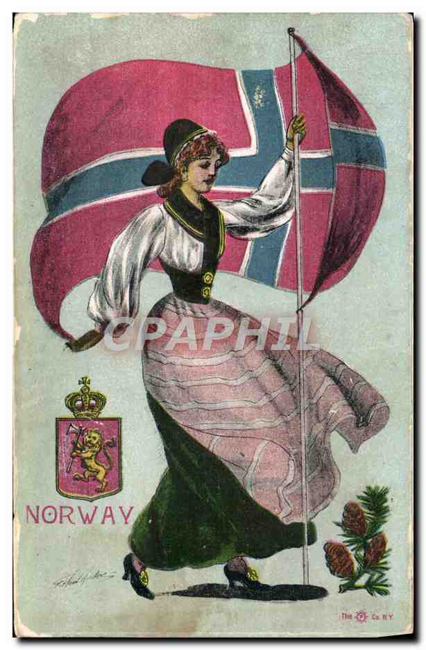 CPA Fantaisie Illustrateur Norway Norvege Lion