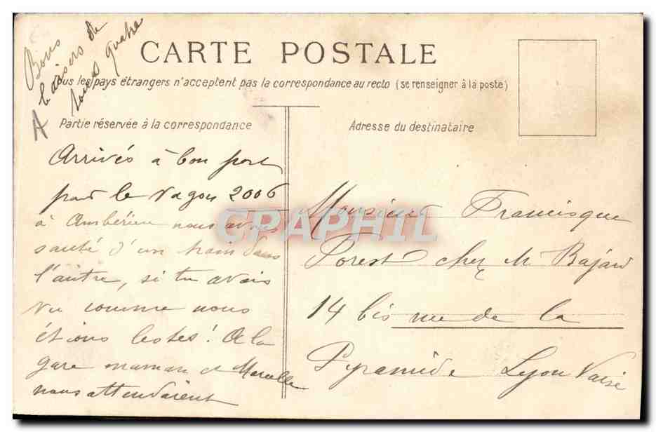 CPA Fantaisie Illustrateur Famille en voyage Enfants — Rückseite