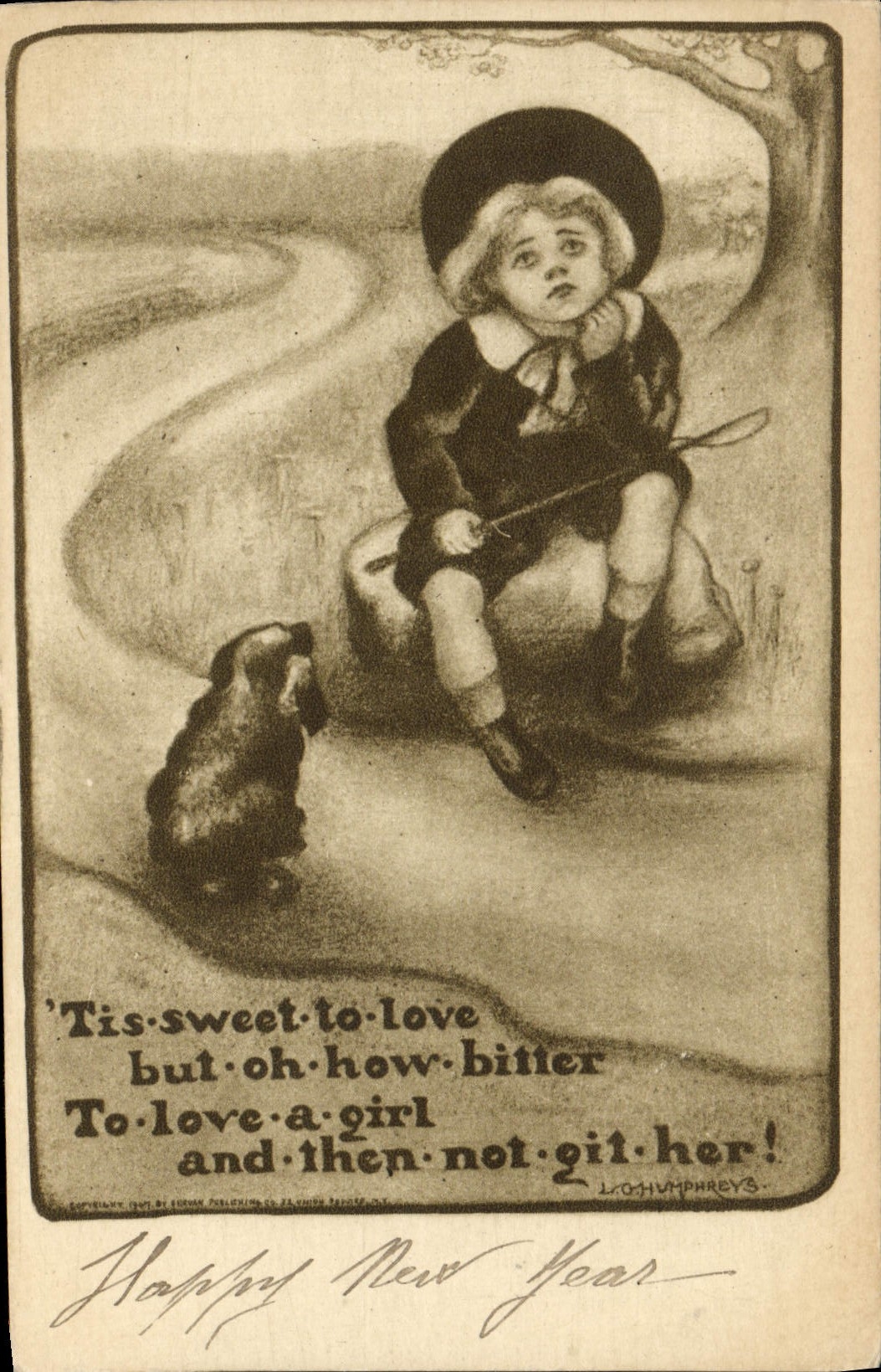 Enfant et chien — illustration humoristique — LEO HUMPHREYS