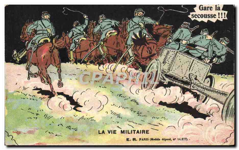 Soldats à cheval — scène de cavalerie — E.R. Paris, n° 14.877
