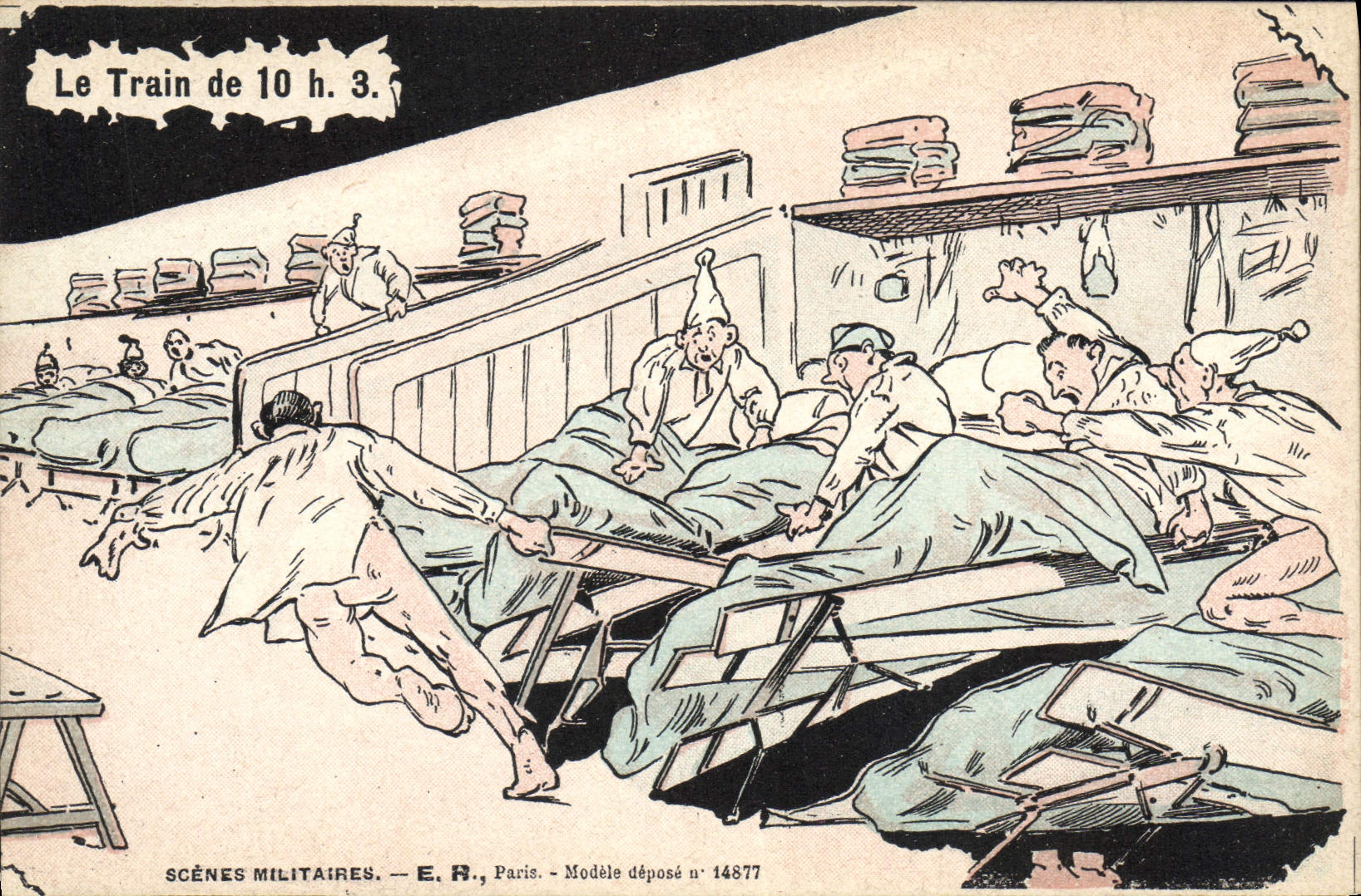Le Train de 10 h. 3. — Scènes militaires — E.R., Paris, n° 14877