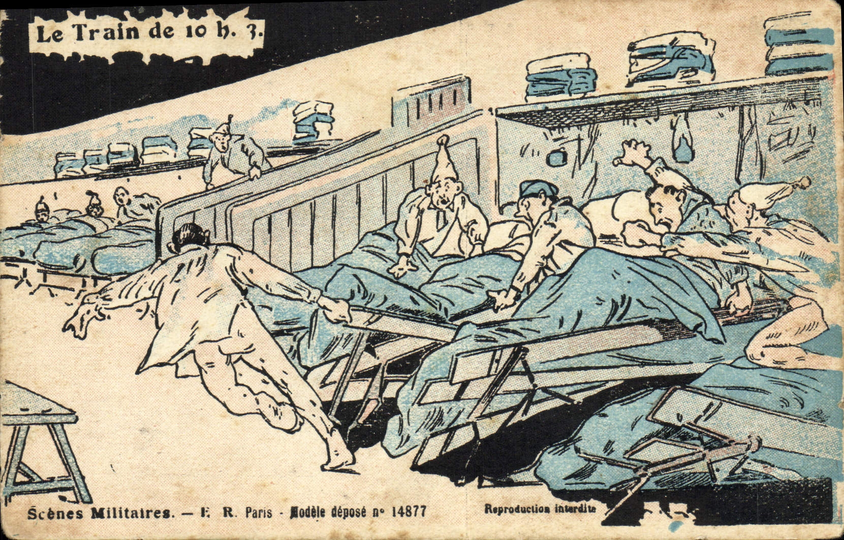 Le Train de 10 h. 3. — Scènes Militaires — Éditeur R. Paris, n° de modèle 14877