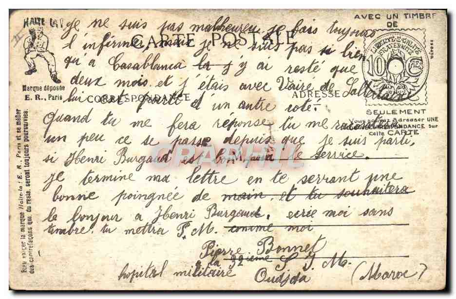 Le Train de 10 h. 3. — Scènes Militaires — Éditeur R. Paris, n° de modèle 14877 — Reverso