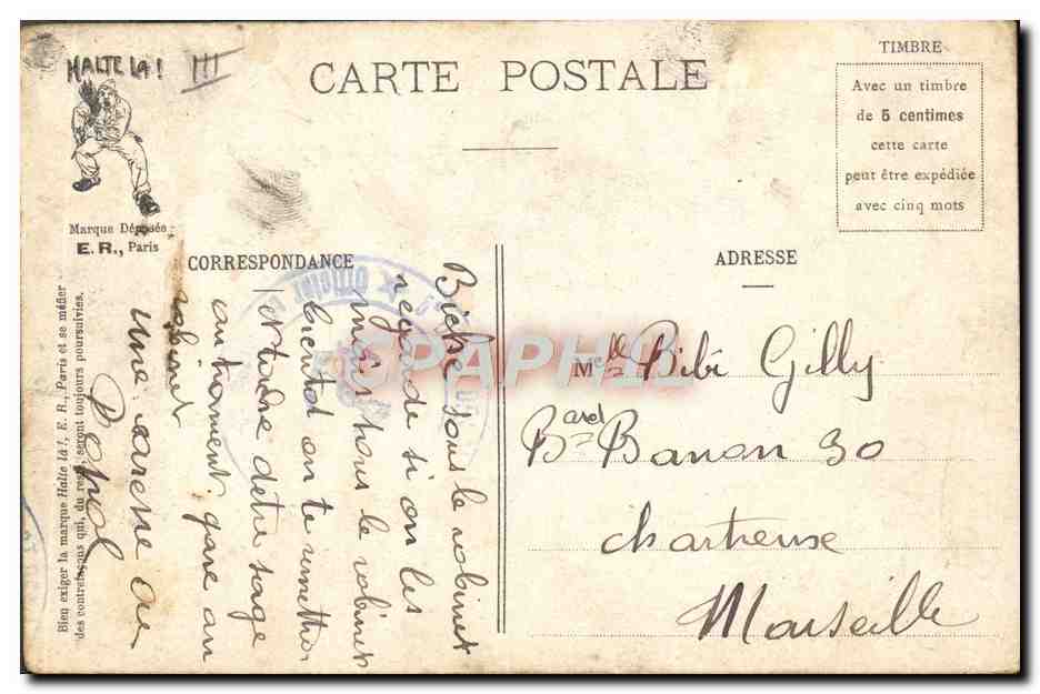CPA Militaria A la baignade Bateau — Rückseite
