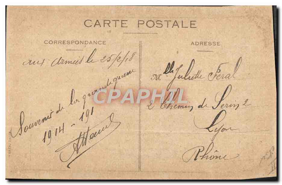 CPA Militaria Emprunt Credit Commercial de France Labourage  — Rückseite