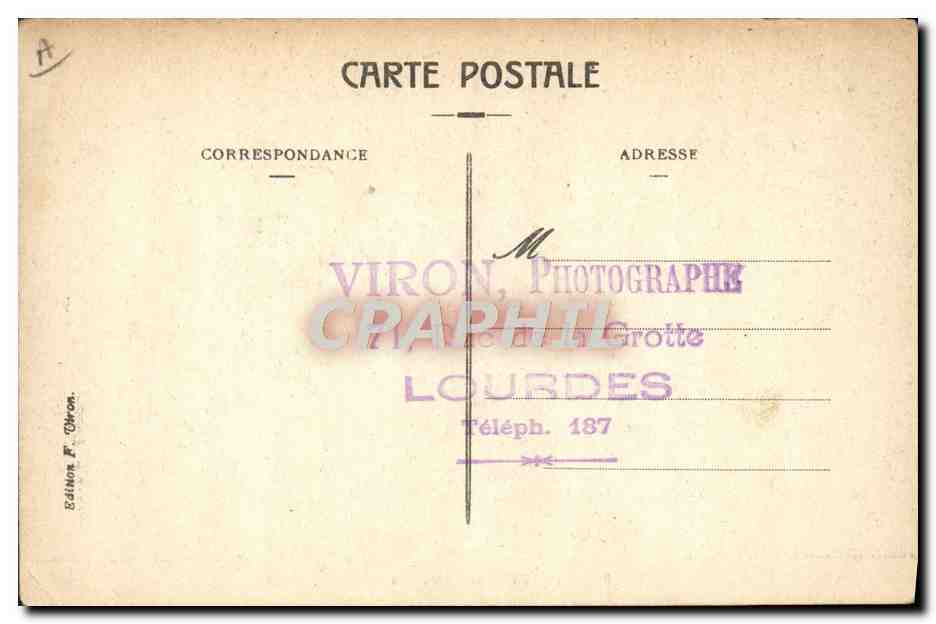 CPA Folklore Lourdes Berger des Pyrenees — Rückseite