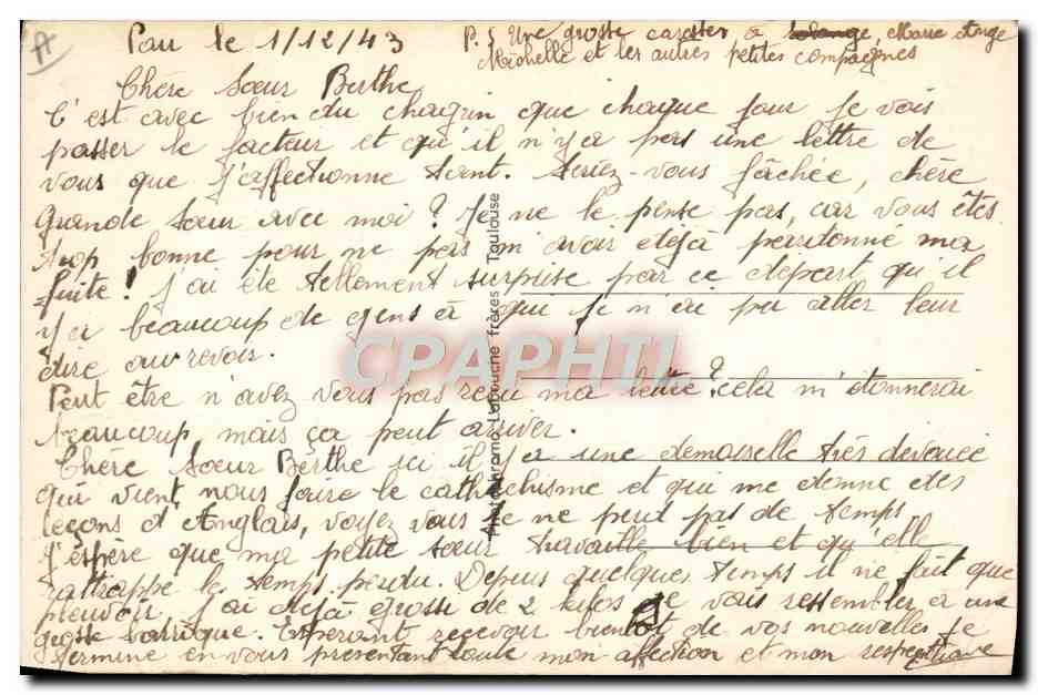 CPA Folklore Vieux costumes de Bigorre Bagneres et Lourdes  — Verso
